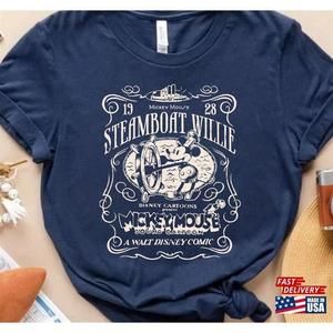 Mickey Steamboat Willie Classic 1928 Walt Disney Disneyland 2023 Tshirt